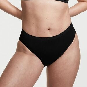NWT VS Black Stretch High Leg Brief Panties Size M